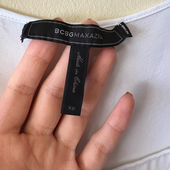 BCBG Maxazria white asymmetrical top - Picture 5 of 5